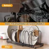 2 Pack Expandable Pot Lid Rack Organizer, Pans Organizer Rack, Pots and Pans Organizer Rack Cookware Set Organizer 5