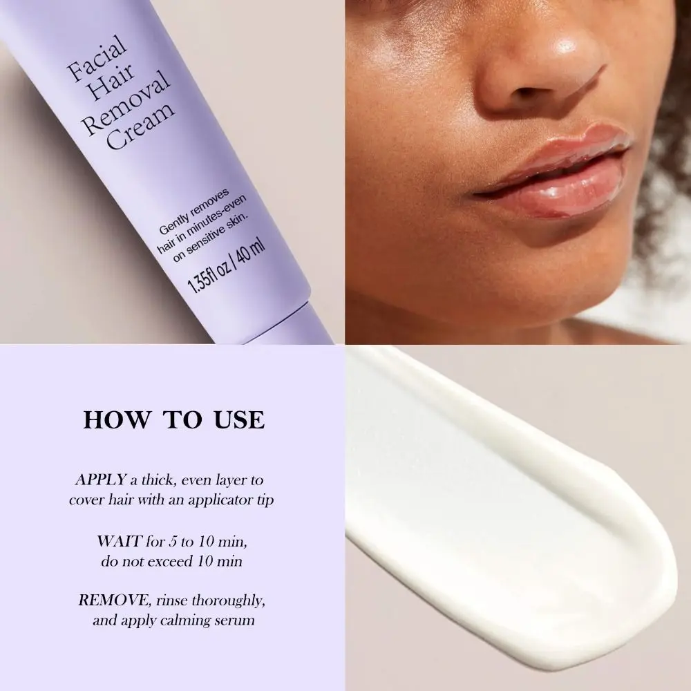Gentle Facial Hair Removal Cream For Sensitive Skin With Moisturising Essence_voghion.com