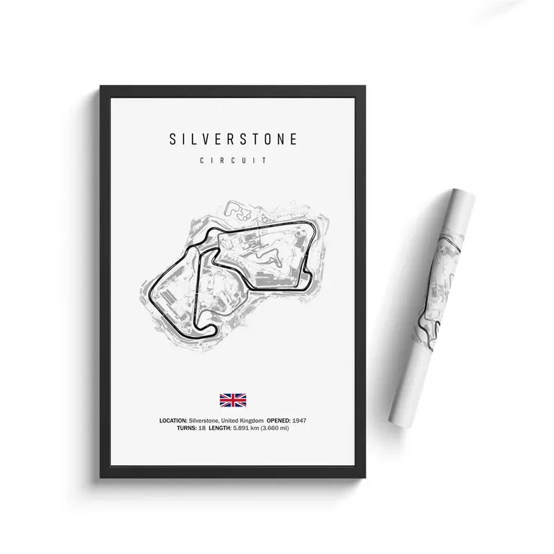 Formula 1 Racing Circuit Canvas Art: Aesthetic Motorsport Wall Decor