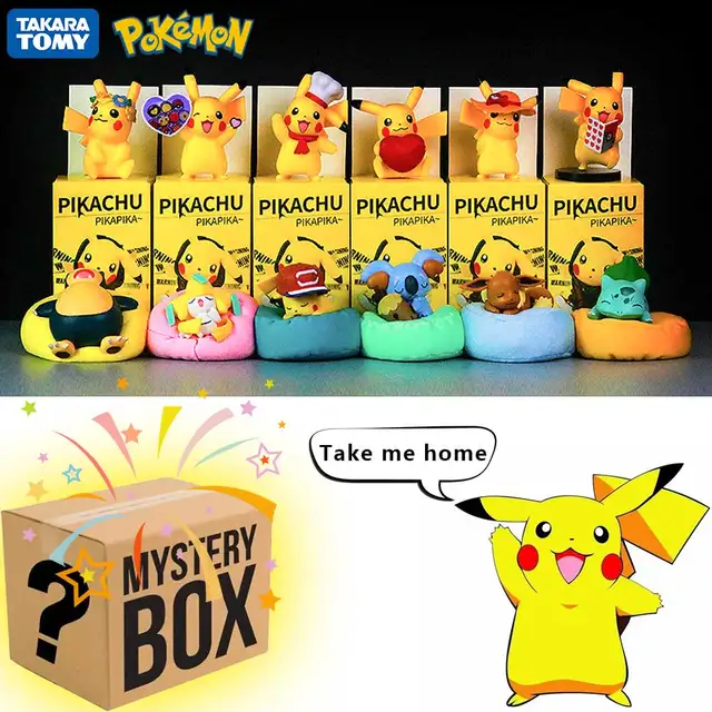 2022 NEW Pokemon Lucky Mystery Blind Box Pikachu Figure PVC Anime Action Figure Model Doll Toy High-Quality Children's Gift 1