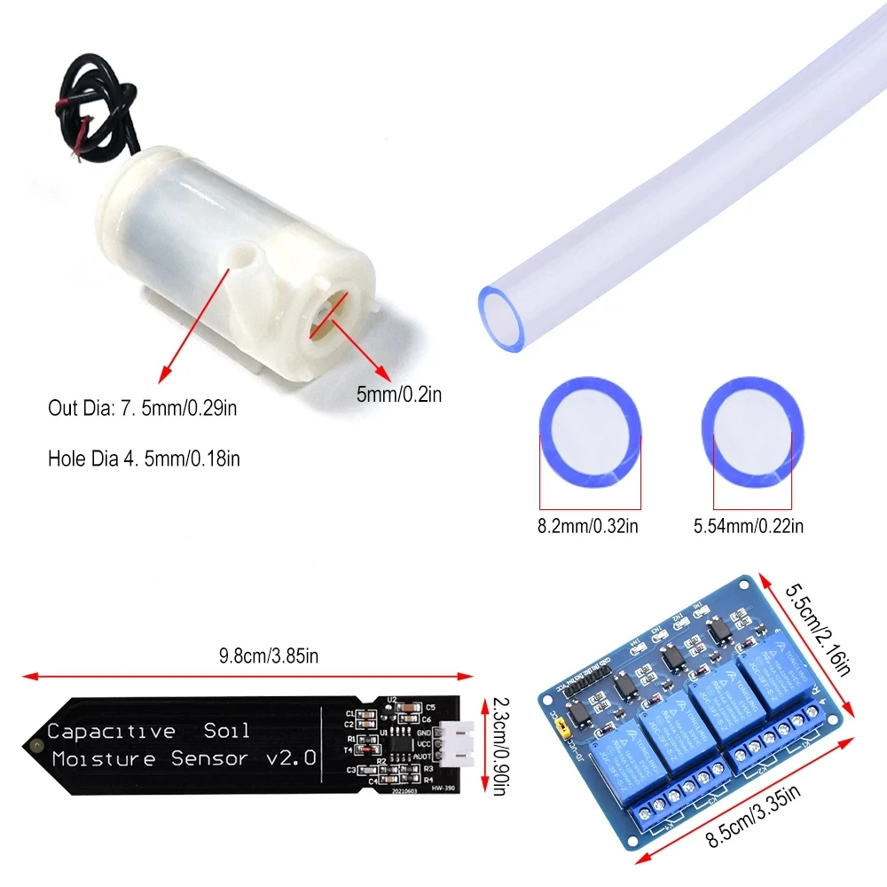 Automatic Irrigation System Self-Watering DIY Kit with Soil Moisture Sensor