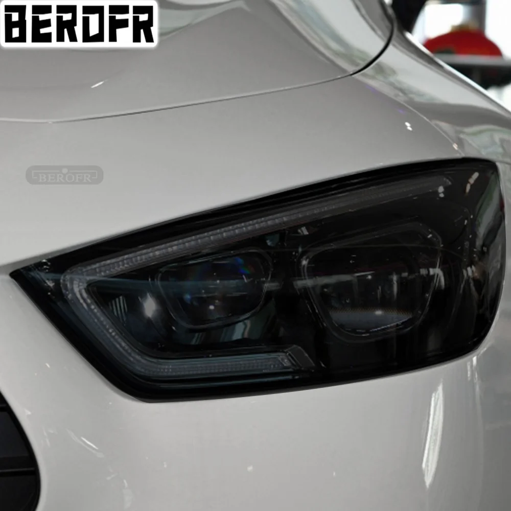 

For Mercedes Benz AMG GT 2015-On 2 Pcs Car Headlight Tint Black Protective Film Protection Transparent TPU Sticker Accessories
