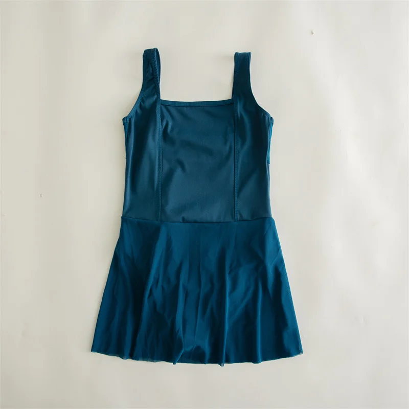 Hot Sale Cheap New Coming Kids Girls Children Dance Wear Cotton Nylon Spandex Tank Ballet Leotards with skirt