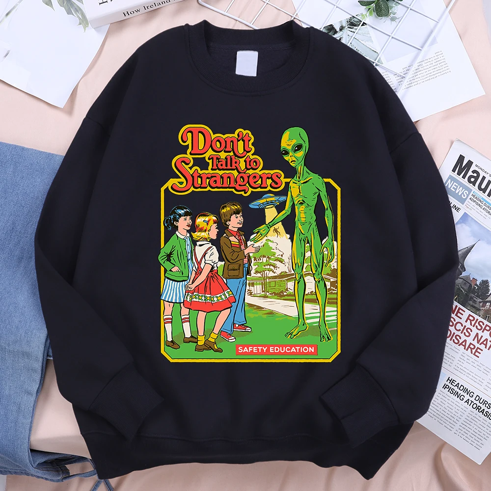 Don'T Talk To Strangers Men Women Hoody Warm Fleece Hoodies Hip Hop Autumn Sweatshirt Fashion Fleece Loose Sportswear Couple