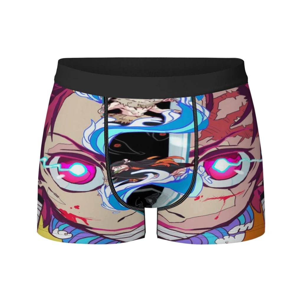 thumbnail image 1 of Calzoncillos tipo bóxer con estampado de Anime Demon Slayer para hombre, ropa interior transpirable para hombre, 1 of 5