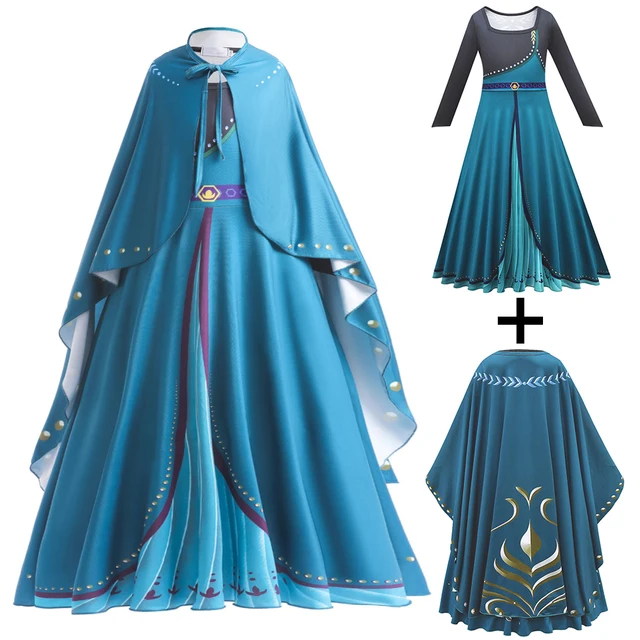 AOMIG Snow Principessa Vestito, Snow Bianco Costume Principessa Carnevale Costumi con Corona e Scettro Principessa Bambina, Bianco Neve Costumi con Mantello per Ragazze Natale Halloween Cosplay,100cm