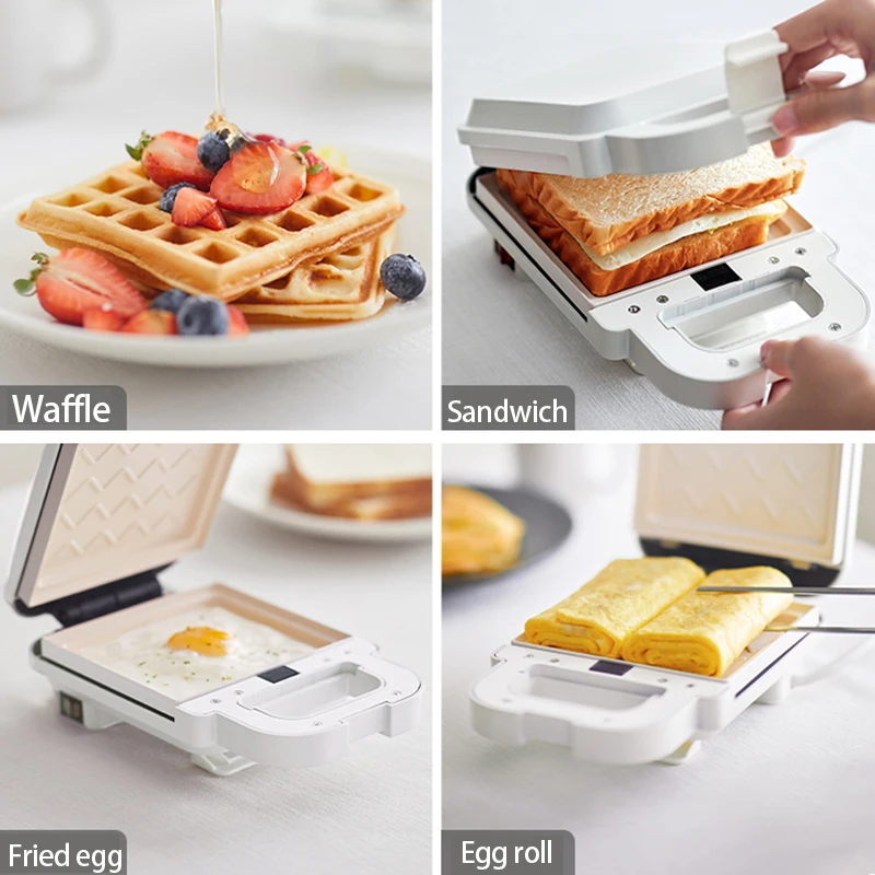 Mini Waffle Maker, Electric Sandwich Maker, And Egg Cooker Are