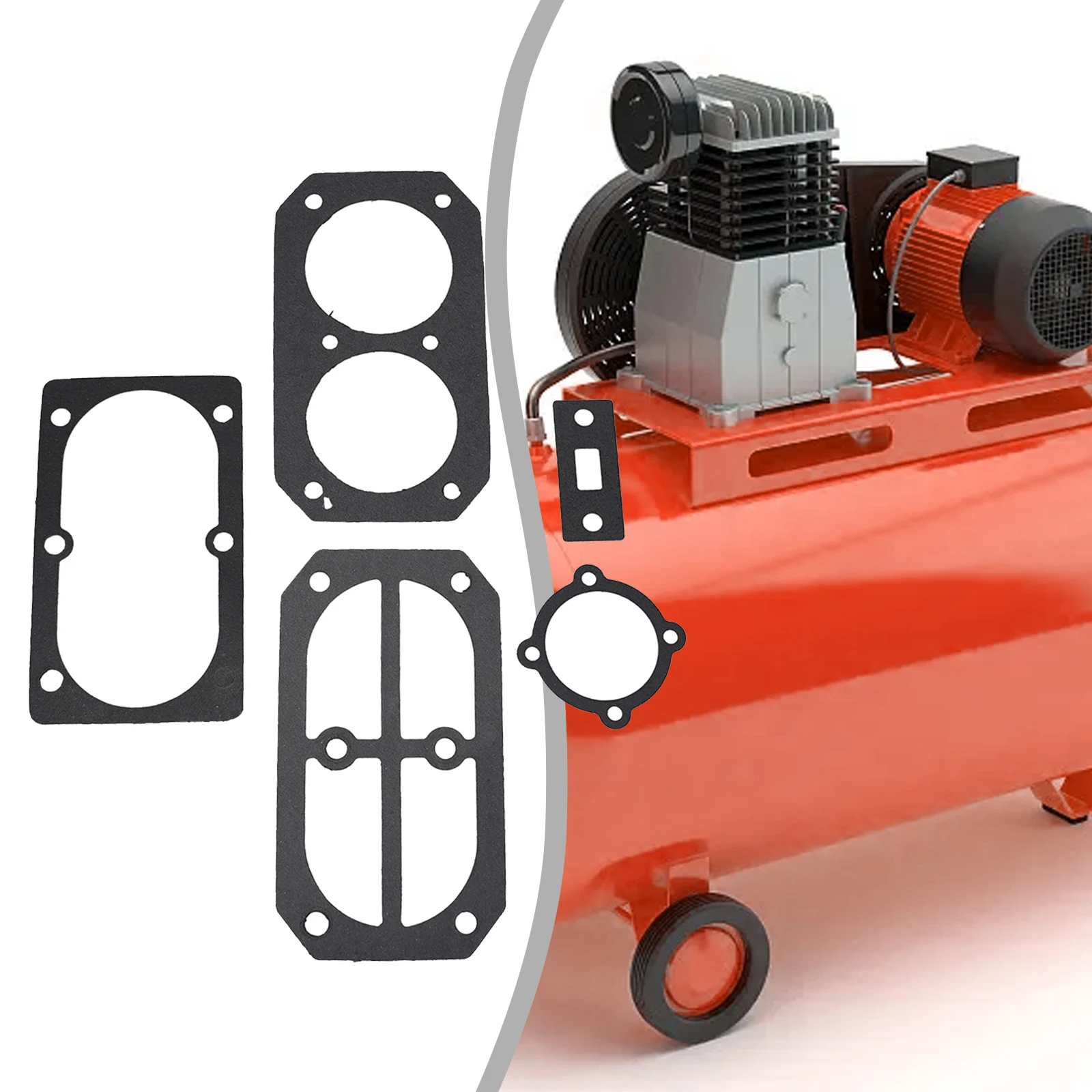 

5 In 1 Valve Plate Gaskets Washers Black Power Tool Accessories For Air Compressor Cylinder Heads Base Home Garden Tools