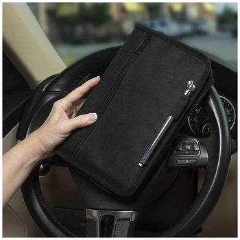 Borsa portaoggetti per organizer per auto per scheda di registrazione manuale Porta documenti interni auto multifunzionale Portaoggetti per vano portaoggetti per auto