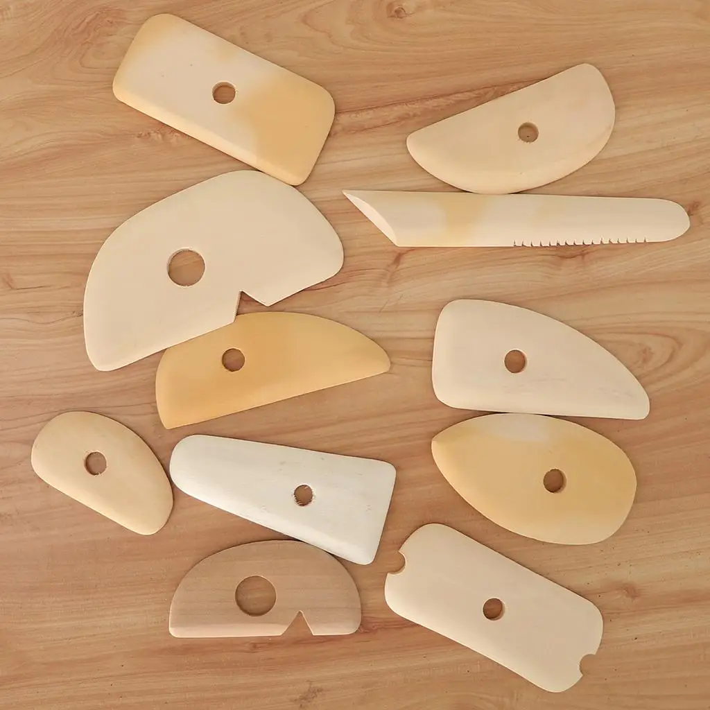 11 Pieces Clay Art Shaping Cutters Scrapers for Handmade Crafts DIY Easy Use Safe polymer clay tools pottery tools clay sculpting tools pottery sculpting tools clay craft tool