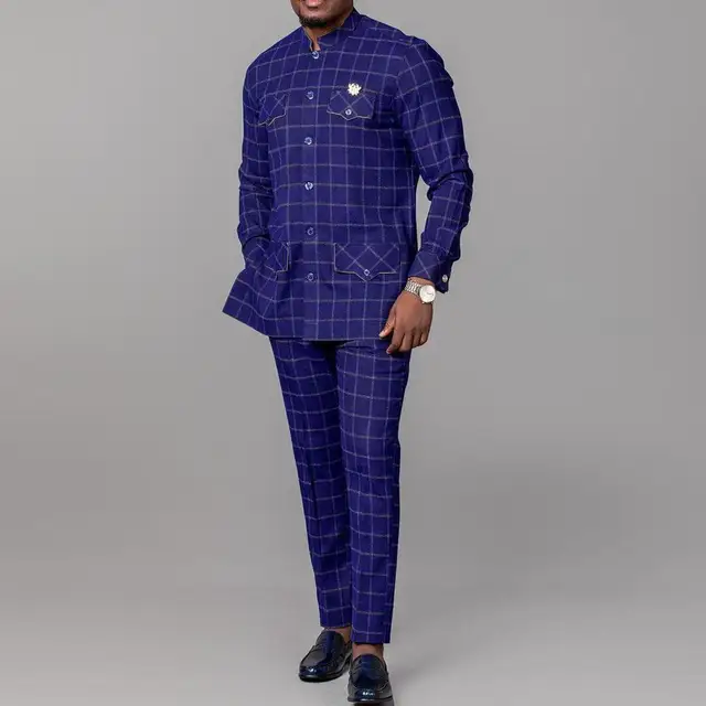 Bayo Plaid Single Breasted Outfit - Image 3