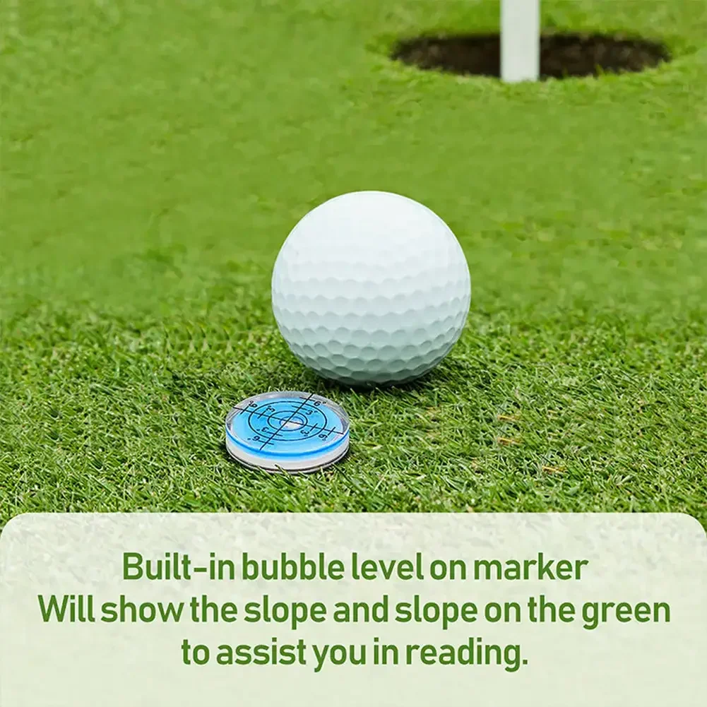Golf Level Function Marks Magnetic Cap Clip Golf Ball Marker Red Blue and Yellow