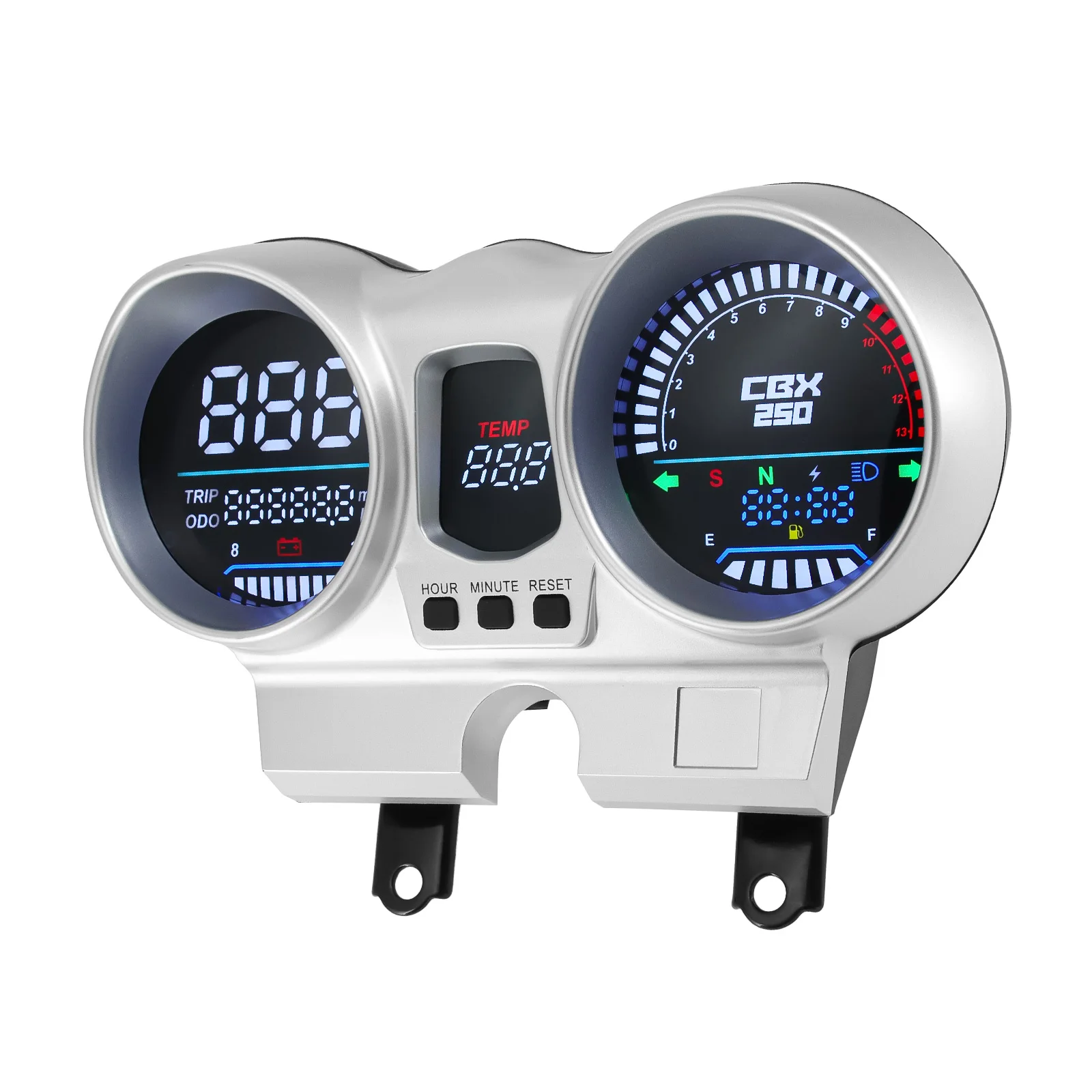 LED Dashboard Motorcycle Tachometer LCD Digital Speedometer OEM 37100-KPF-961 Fo