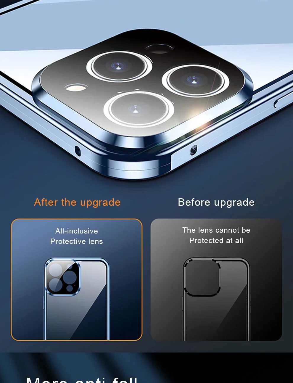 360° Metal Magnetic Double Sided Glass Cover With Lens Protection For IPhone16 14 15 Pro Max For IPhone13 12 11 Double Lock Case