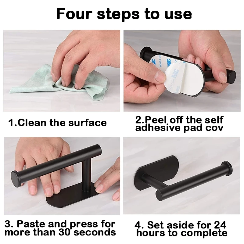 Paper Towel Holder Toilet Paper Holder Toilet Paper Rack Toilet Roll Holder No Punching Wall Mounted Toilet Paper Holder Rustproof Anticorrosion Stainless Steel Bathroom Kitchen Roll Paper Toilet Holder