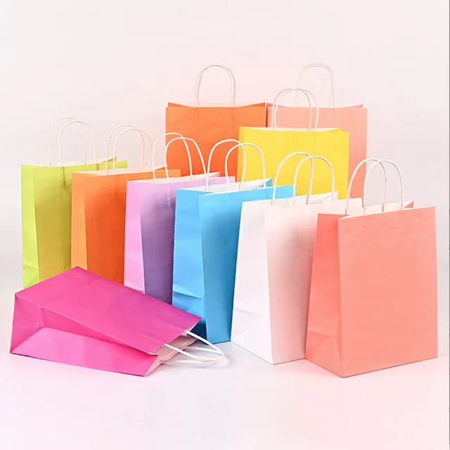 Bolsas de regalo de papel de vela pequeñas Kraft - China Bolsa de