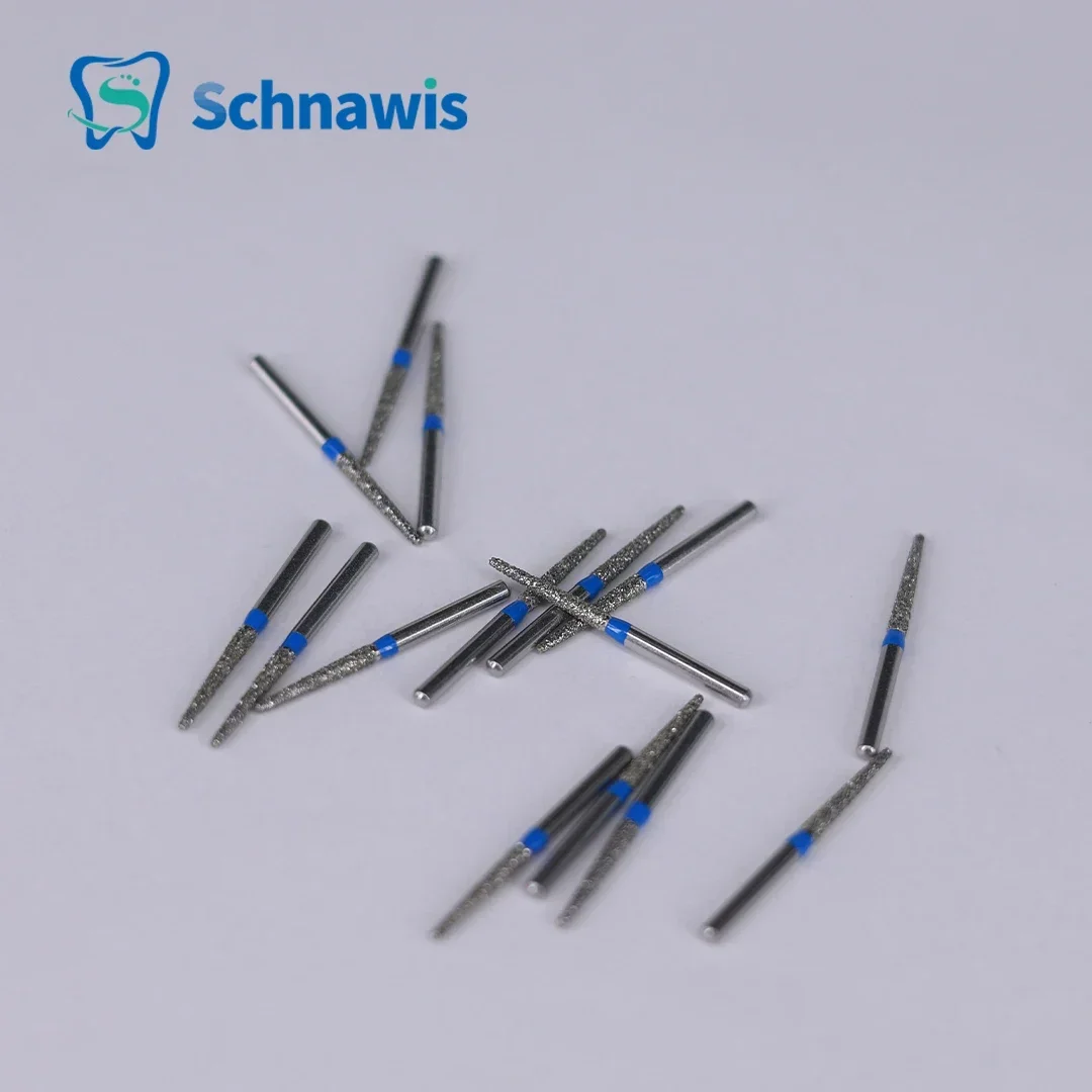 

5Pcs/bag 1.6mm Shank Dental Diamond Burs Drill for High Speed Handpiece Burs Emery High Hardness Dentistry Nail Polishing