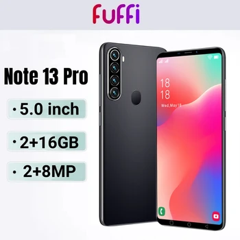 FUFFI 노트 13 프로 스마트폰, 안드로이드 5.0 인치, 16GB ROM, 2GB RAM, 듀얼 SIM 휴대폰, 2000mAh, 2 + 8MP 카메라, 정품 휴대폰