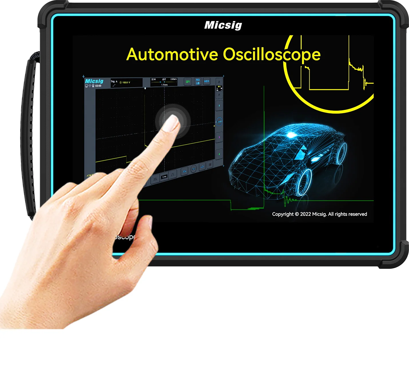 

2023 New Released AutomotiveTablet Oscilloscope ATO1004 10.1 Inch TFT-LCD Full Touch Operation Universal Probe Interface (UPI)