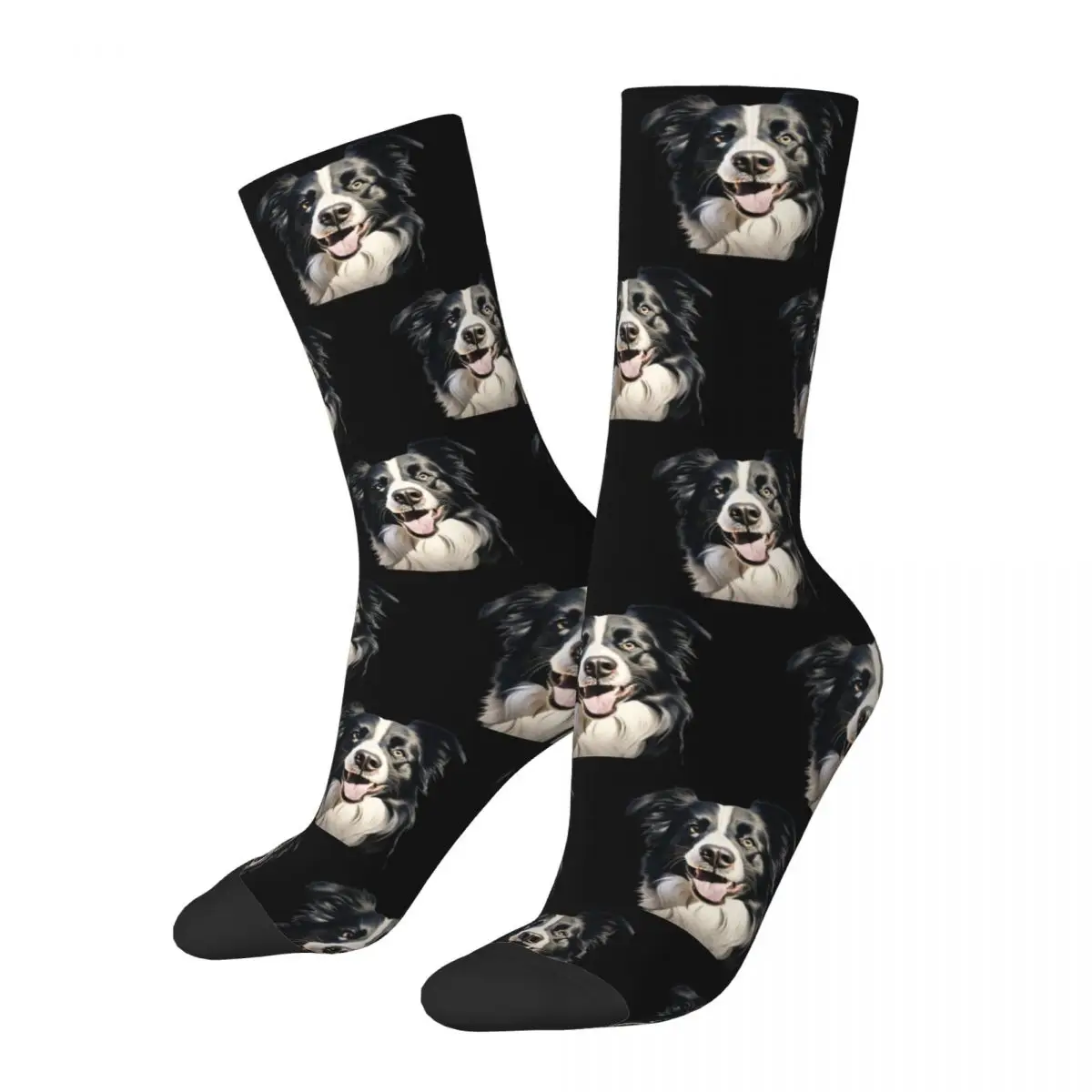 

Border Collie Socks Harajuku Super Soft Stockings All Season Long Socks Accessories for Man's Woman's Birthday Present