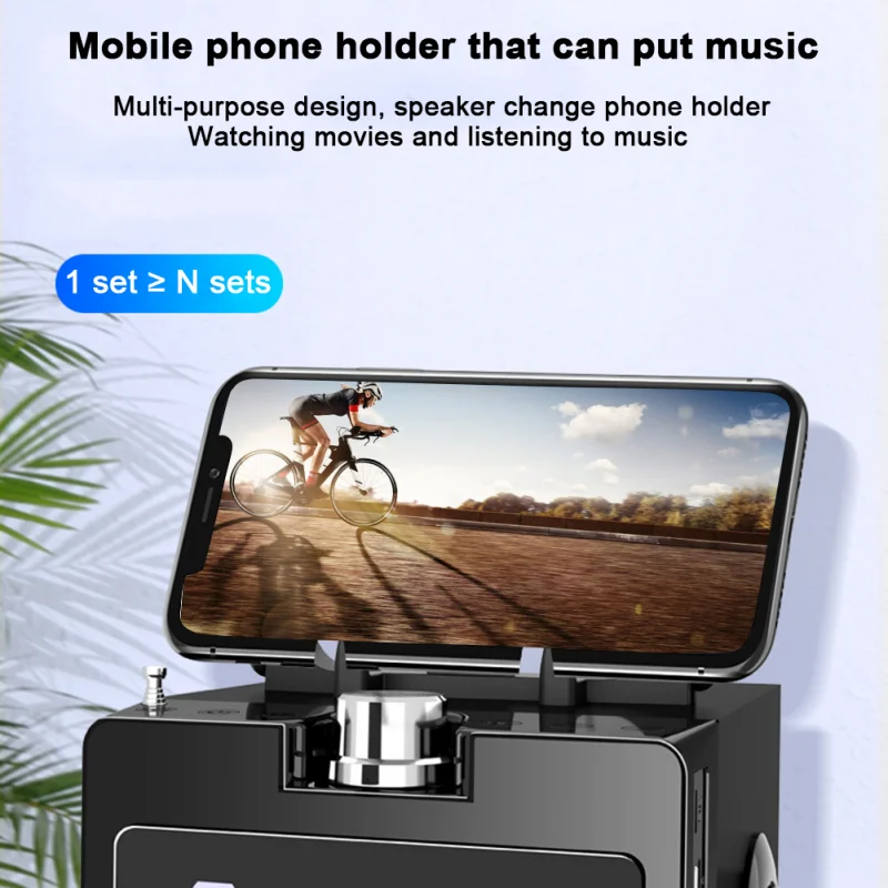 Portable Bluetooth Speaker High-Power Music Box FM Stereo Surround Wireless Subwoofer Outdoor Soundbox