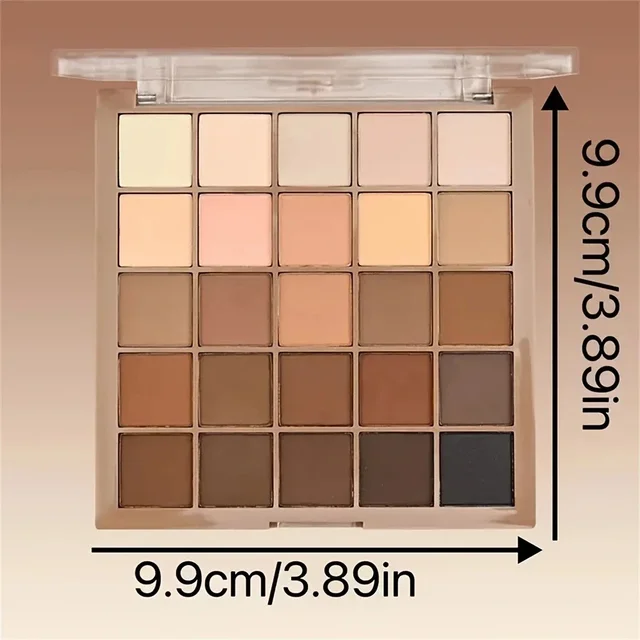 Paleta Sombras 25 Colores – Tonos Tierra, Café y Chocolate
