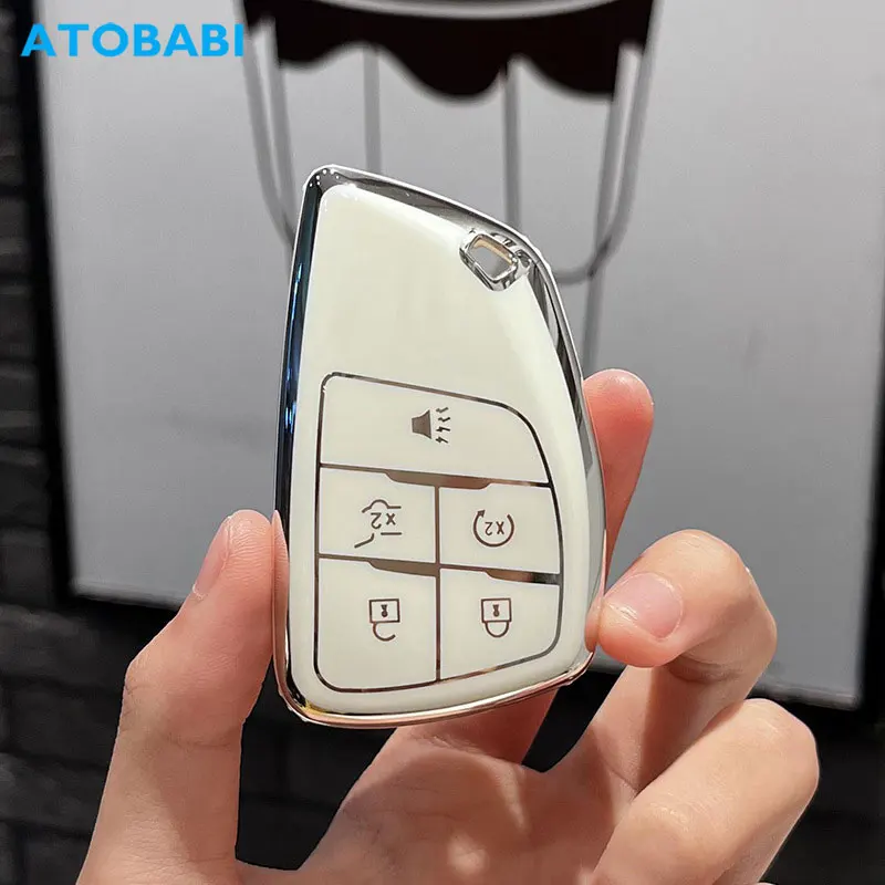 Чехол для автомобильного ключа из ТПУ, аксессуары для автомобиля для Buick Envision S Plus Chevrolet Suburban Tahoe GMC Yukon Sierra 1500 Denali