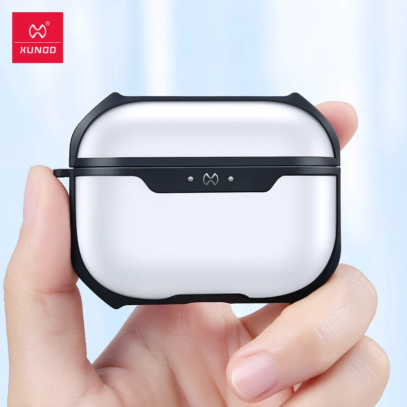 MHYALUDO Compatibile con AirPods Pro 3a generazione Custodia con chiusura, Materiale TPU con Texture in pelle, Porta di ricarica antipolvere e funzione di supporto per Airpods Pro 3 Custodia, Nero