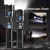 High Strong Power Led Flashlights 300000LM Tactical Torch with Display Light USB Charging Camping Fishing Defensa Zoom Lantern 3