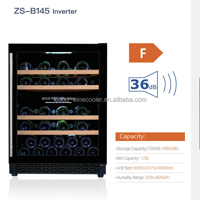 Wine Bottle Cooler Display Refrigerators Upright Glass Door Beverage Cooler Showcase Fridge R600a