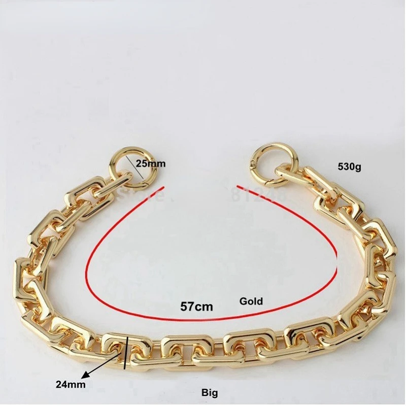 High Quality 17mm 24mm Zinc Alloy Heavy Chain Bags Strap Parts DIY Replacement Cloud Bag Handles  Style Matching Accessory