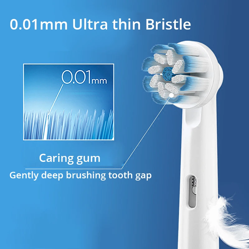 Original Oral B EB6 Electric Toothbrush Heads Sensitive Ultra Soft Bristle Gum Care Gentle Clean Replacement Brush Heads Refills 4 Original Oral B EB6 Electric Toothbrush Heads Sensitive Ultra Soft Bristle Gum Care Gentle Clean Replacement Brush Heads Refills 4
