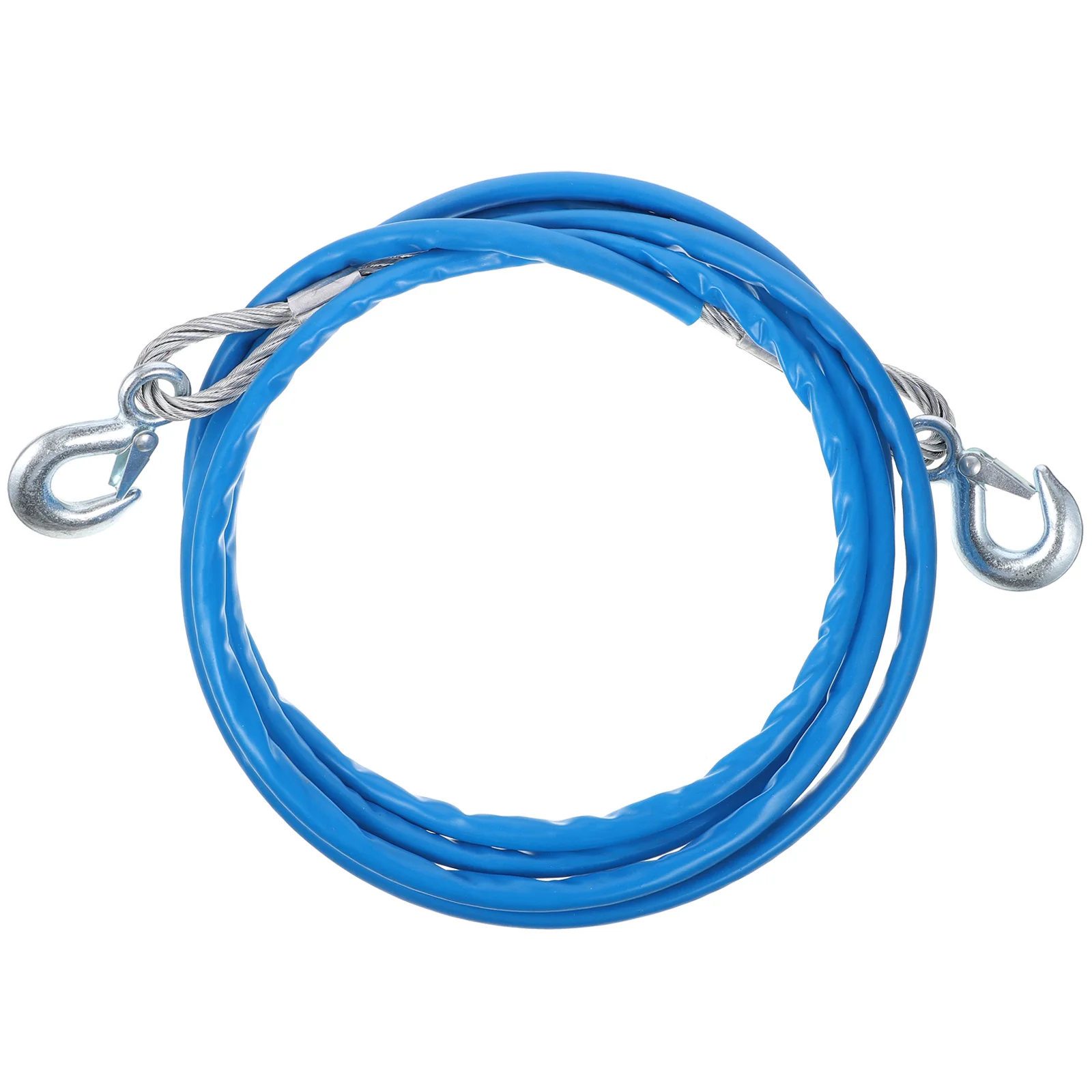 

1PC Car Hauling Cable Sturdy Car Trailer Rope 7 Tons Car Special Winch Rope with Hooks Thicken Car Trailer Rope（Blue）