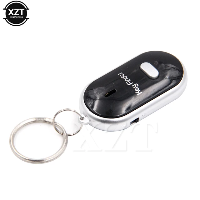 Anti-Lost Key LED Whistle Key Finder Flashing Beeping Sound Control Alarm Locator Finder Tracker with Key Ring Mini Keychain 3