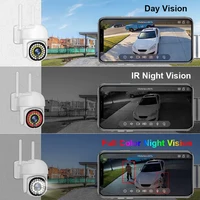 Kit de caméra sans fil intelligente avec détection humaine IA, vision nocturne, PTZ, WiFi, 3MP, pour extérieur, système de surveillance de sécurité CCTV 5