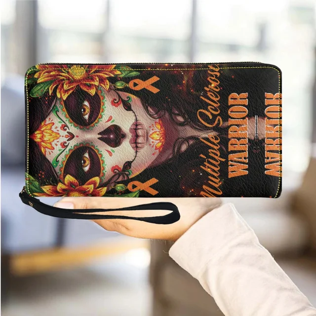 고딕 매력을 드러내는 Catrina Calavera Sugar Skull 지갑