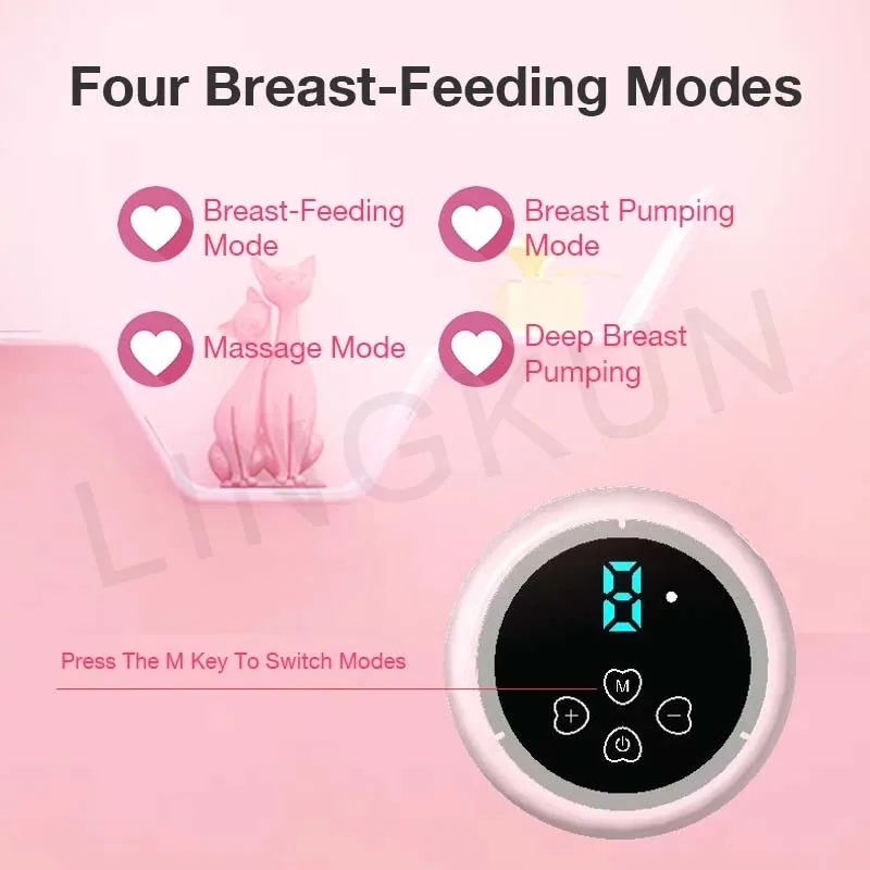 Automatic Electric Breast Pump Rechargable Portable Breast Pump Silent Powerful Suction Fortable Painless and Silent