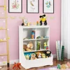 Storage Cabinet,Cubby Toy Organizer,3 Shelf 4 Cube Units,Storage Bins Cubbies for Kids' Collections,Kids Bookshelf and Bookcase 4