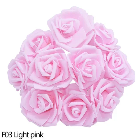 

30pcs 8cm Multicolor Artificial Flower Bouquet Foam Rose For DIY Bridal Flower Wreath Wedding Decoration Home Flower Decorative