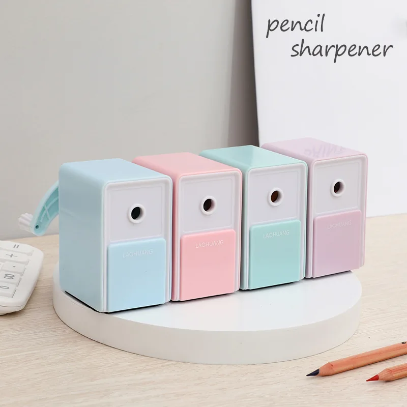 Hand Crank Pencil Sharpener Auto Feed Cutter Portable Stationery for Primary School Students Daily Study Use, Durable stationery 1 Hand Crank Pencil Sharpener Auto Feed Cutter Portable Stationery for Primary School Students Daily Study Use, Durable stationery 1