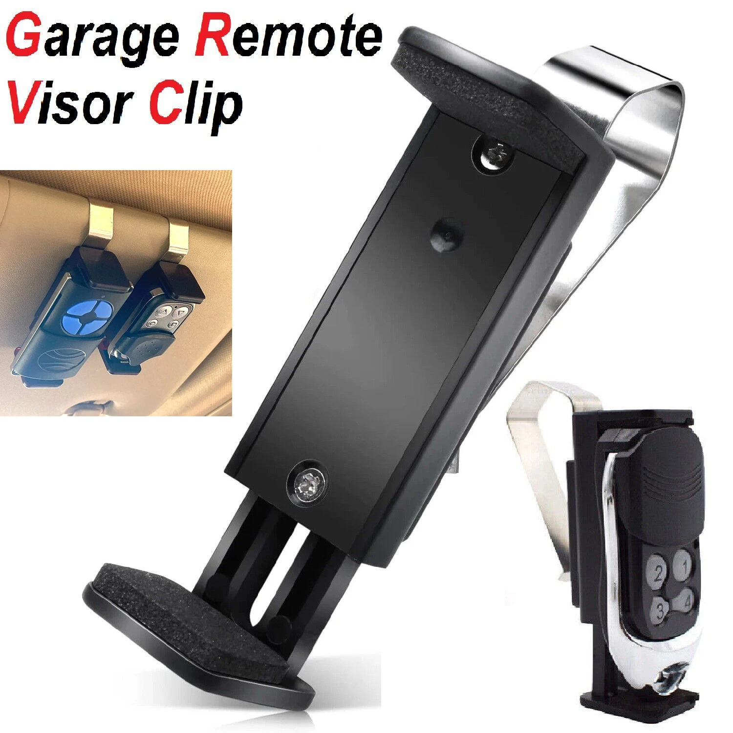 

Car Sun Visor Clip Holder Adjustable Mount Stand Gate Garage Door Remote Control Auto Accessories New 2023