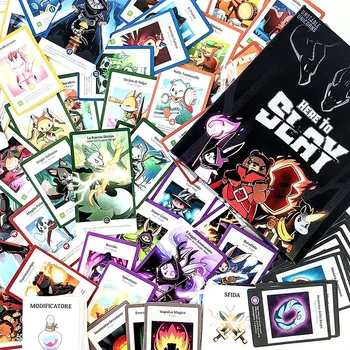 Newest TeeTurtle Here to Slay Base Game from The Creators of Unstable Unicorns A Strategic Card Game for Teens and Adults Black 4