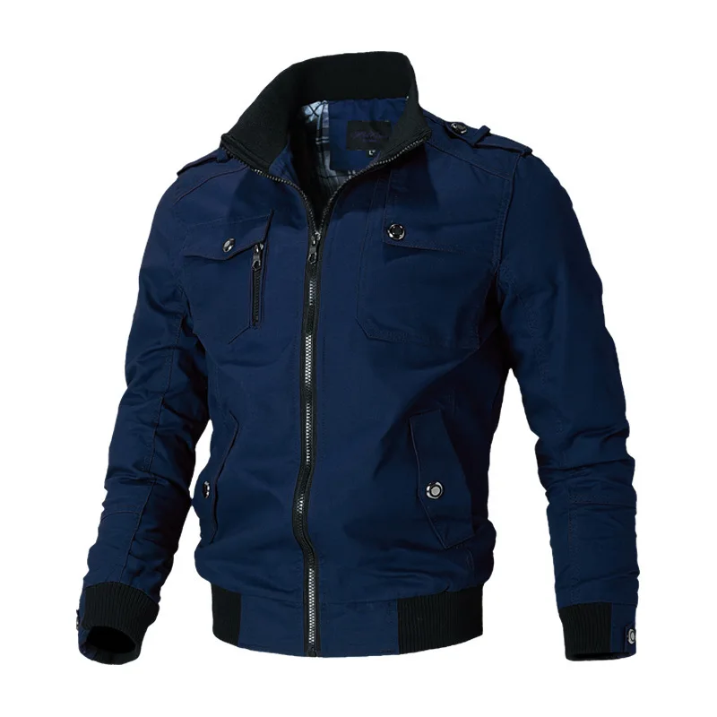 

Men's Jacket Casual Fashion Outer Jacket Men's Jacket Spring Autumn 2023 New Stand Up Slim Military Bomber Jacket Men