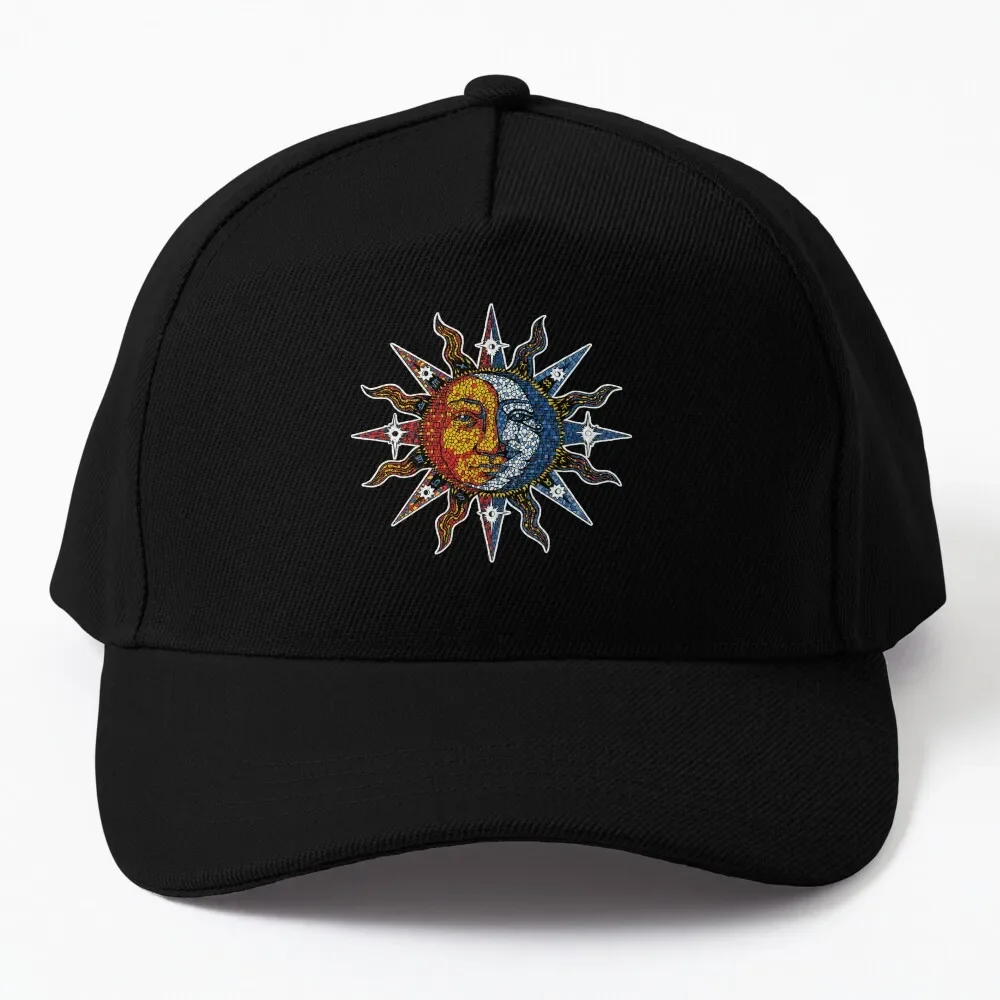 

Celestial Mosaic Sun/Moon Baseball Cap Beach fashionable Custom Cap cute Women's Beach Visor Men's