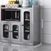 Large Luxury Metal Cabinet Stainless Steel Design Shelves Nordic Storage Cabinet Kitchen Tall Modern Meuble Cuisine Furniture 3