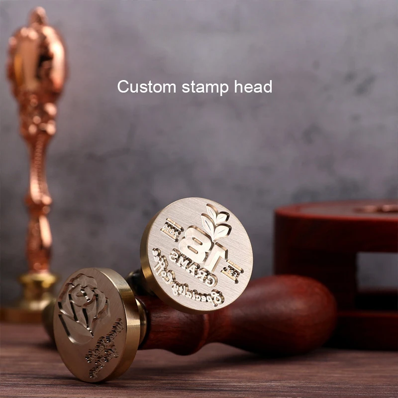 Custom Your Logo Wax Seal for Wedding Invitation Square/Rectangle/Heart Wax Stamp Head  Stamps for Card Making DIY Craft Suppy images - 6