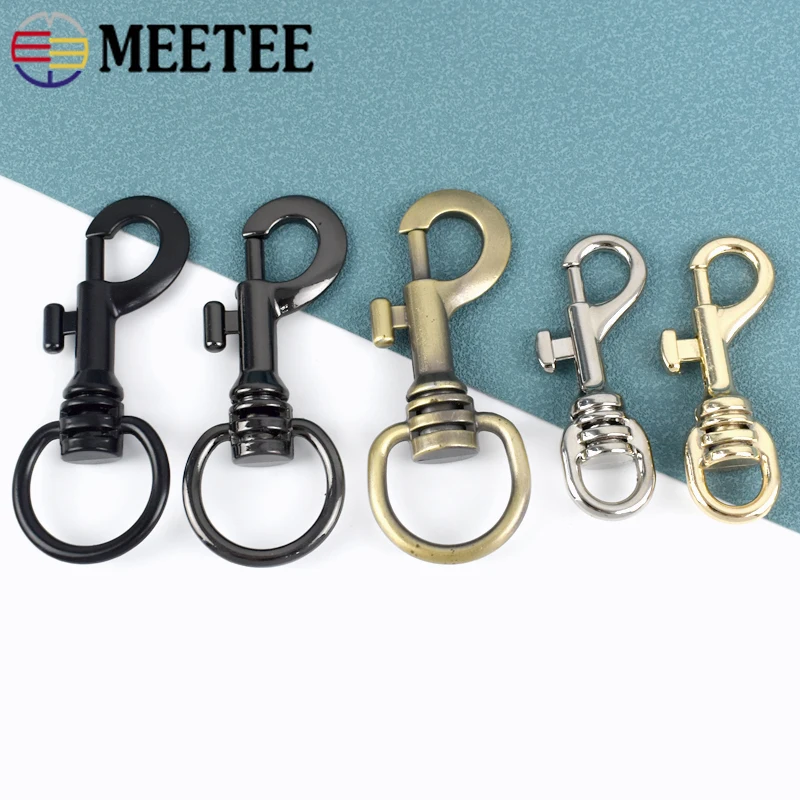 개목걸이 랍스터 핸드백 행어 회전 스냅 걸쇠 키체인 트리거, DIY 후크 액세서리, 금속 스트랩 버클, 10mm, 24mm, 2 개, 5 개
