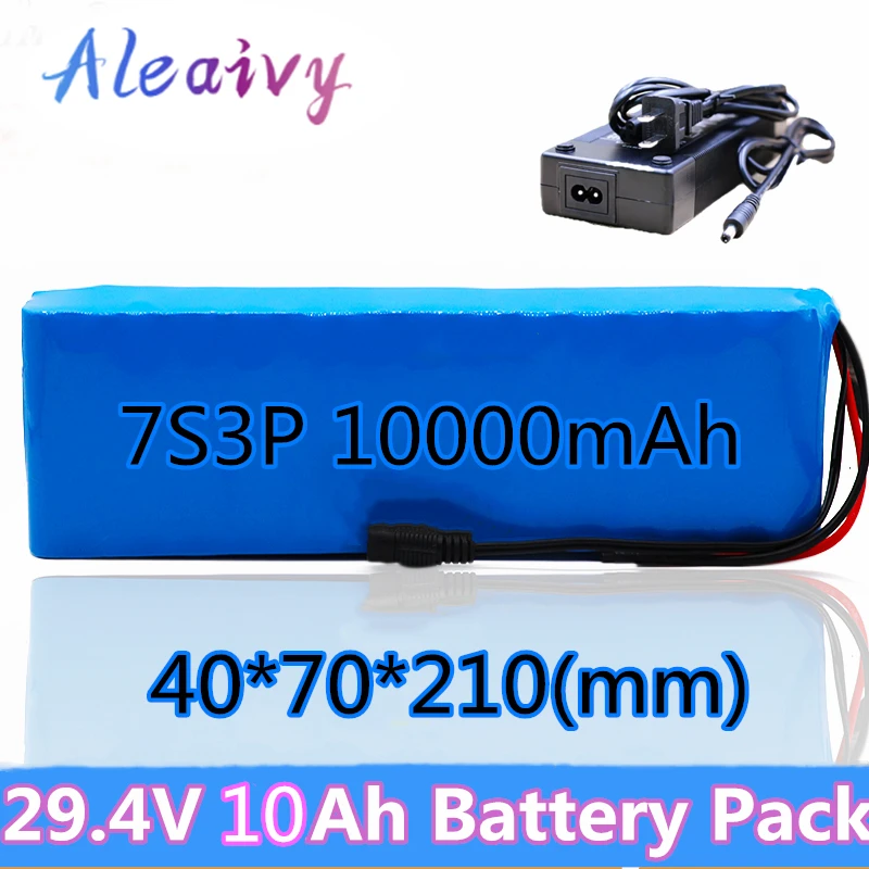 

24v Lithium Battery 7S3P 29.4V 10000mAh Li-ion Battery Pack With Balanced BMS for Electric Bicycle Scooter Power Wheelchair