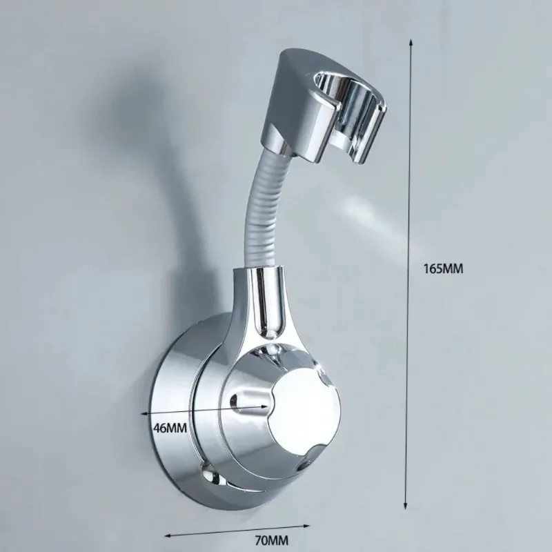 No Drill Shower Head Holder Adjustable Universal Showerhead Bracket with Adhesive Sticker Bathroom Wall Mount Accessory showerhead holder