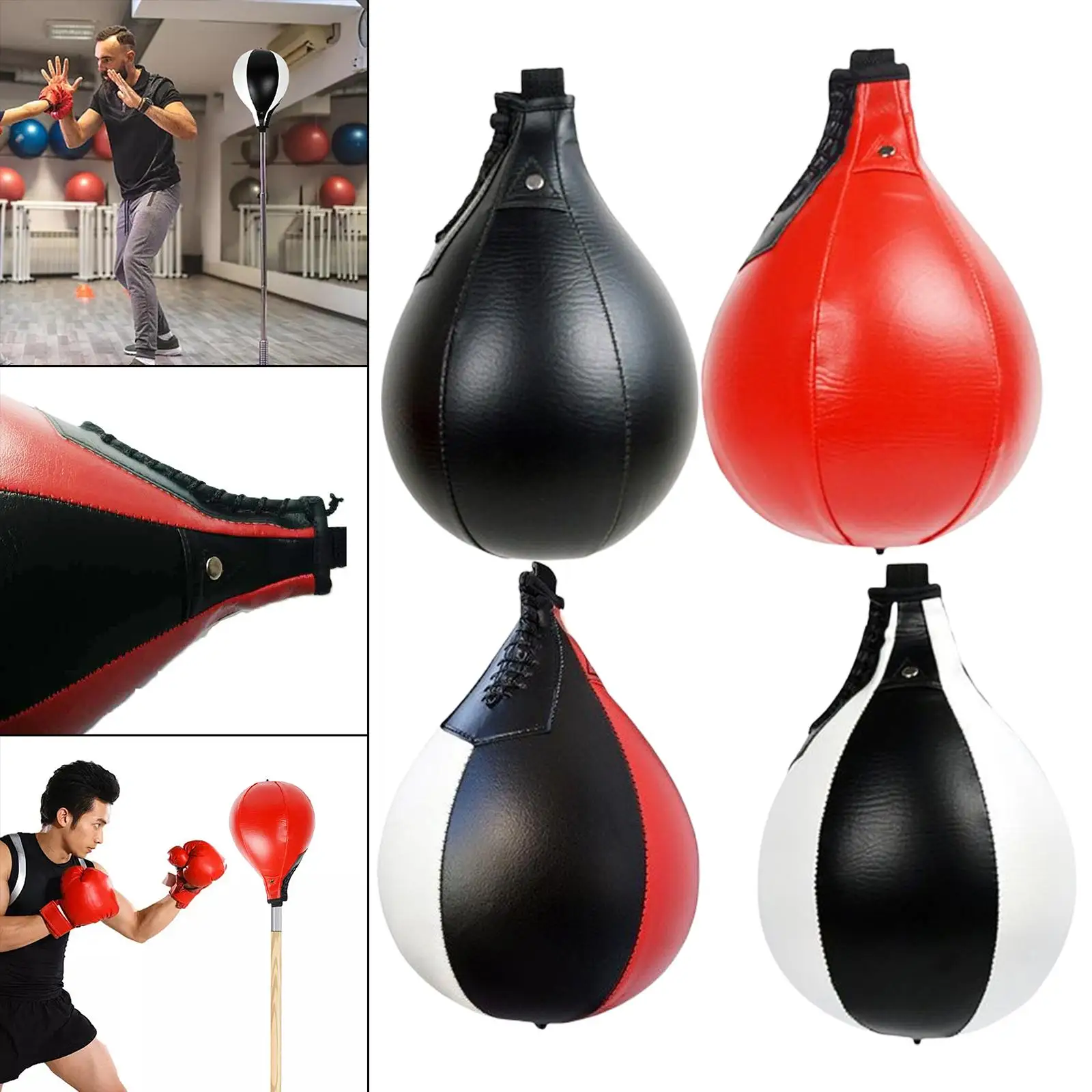 PU Leather Boxing Ball Punch Bag Hanging Mma Training Fitness Pear Shape PU Leather Boxing Ball Punch Bag Hanging Mma Training Fitness Pear Shape